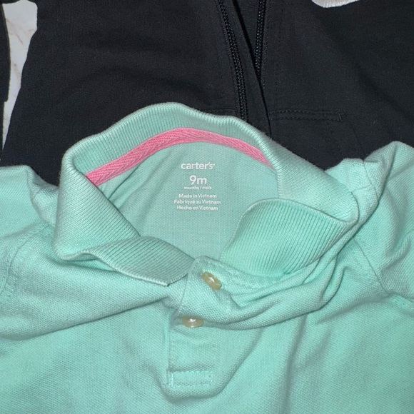 Bundle Carter's Mint Polo and Black Nike Top Set shoes size 2 - Picture 7 of 9